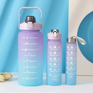 💦 Motivational Water Bottles - Set of 3